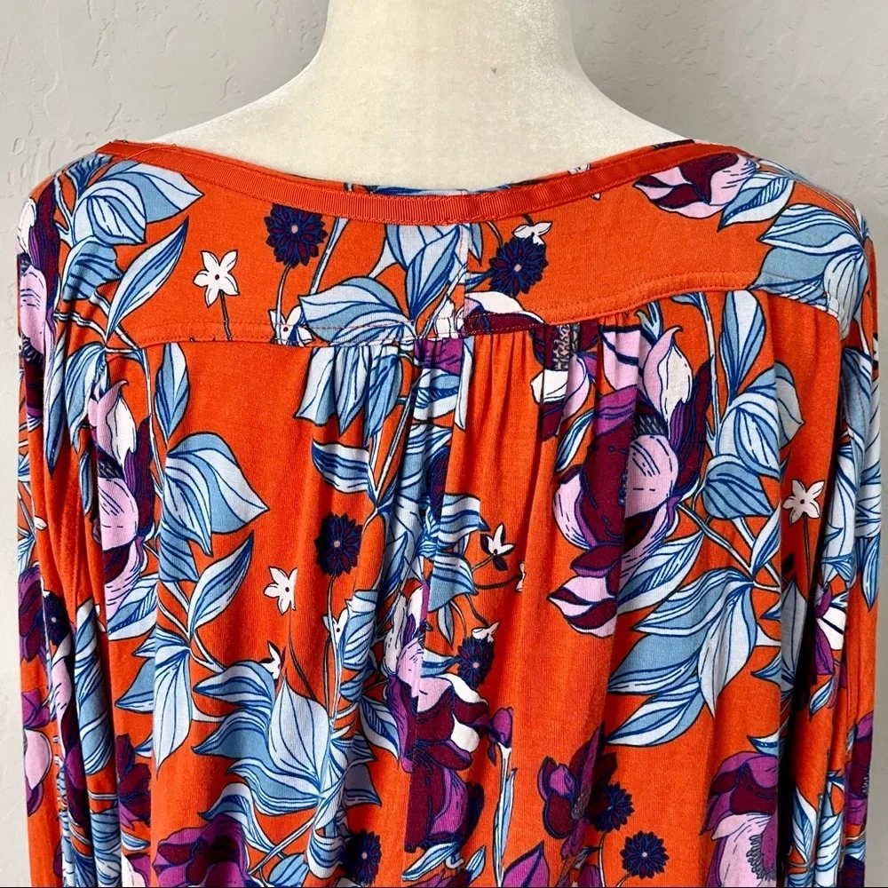 Free People Keepin’ On Orange Shirt - Size Large